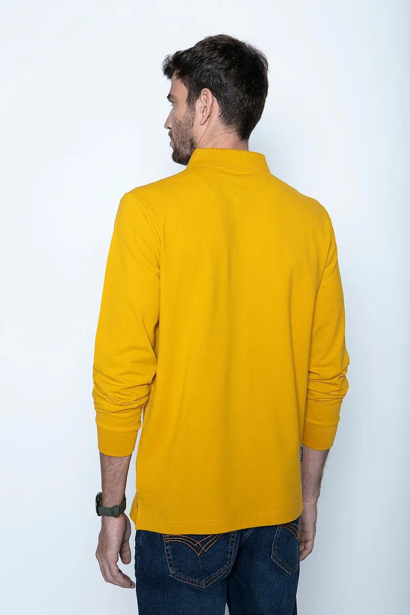 Polera Hombre Polo Mustard