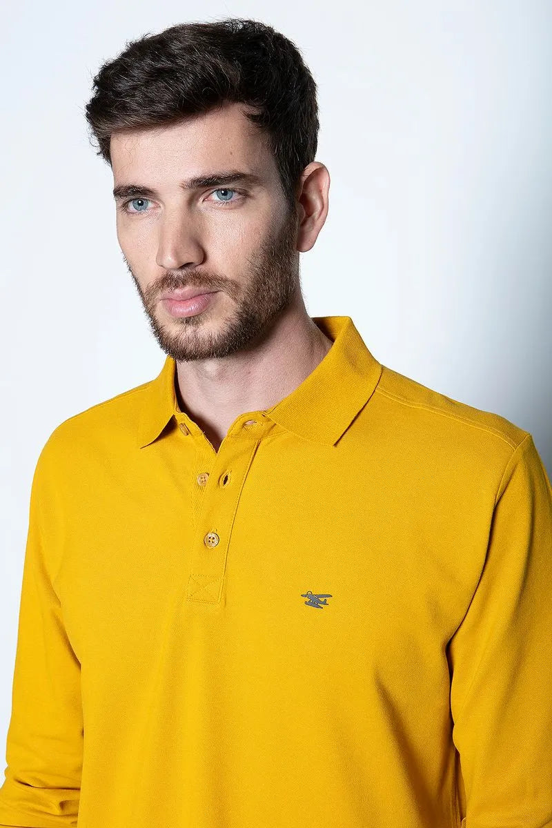 Polera Hombre Polo Mustard