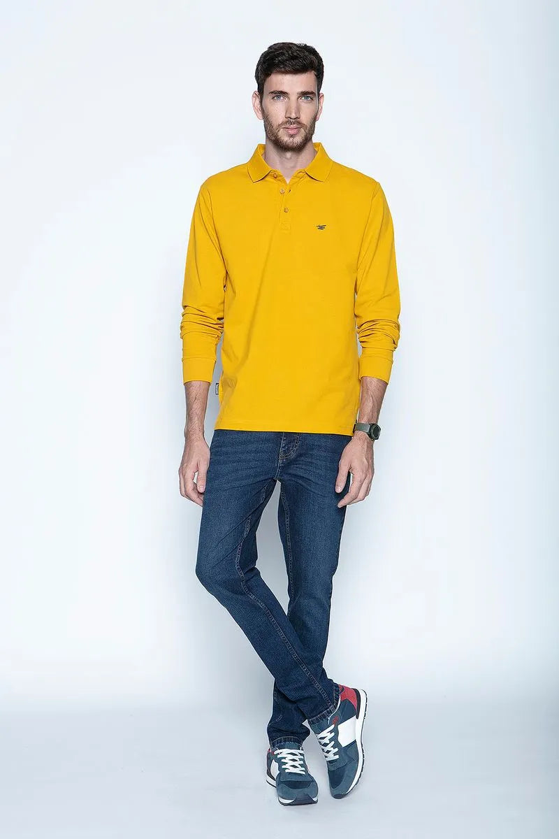 Polera Hombre Polo Mustard