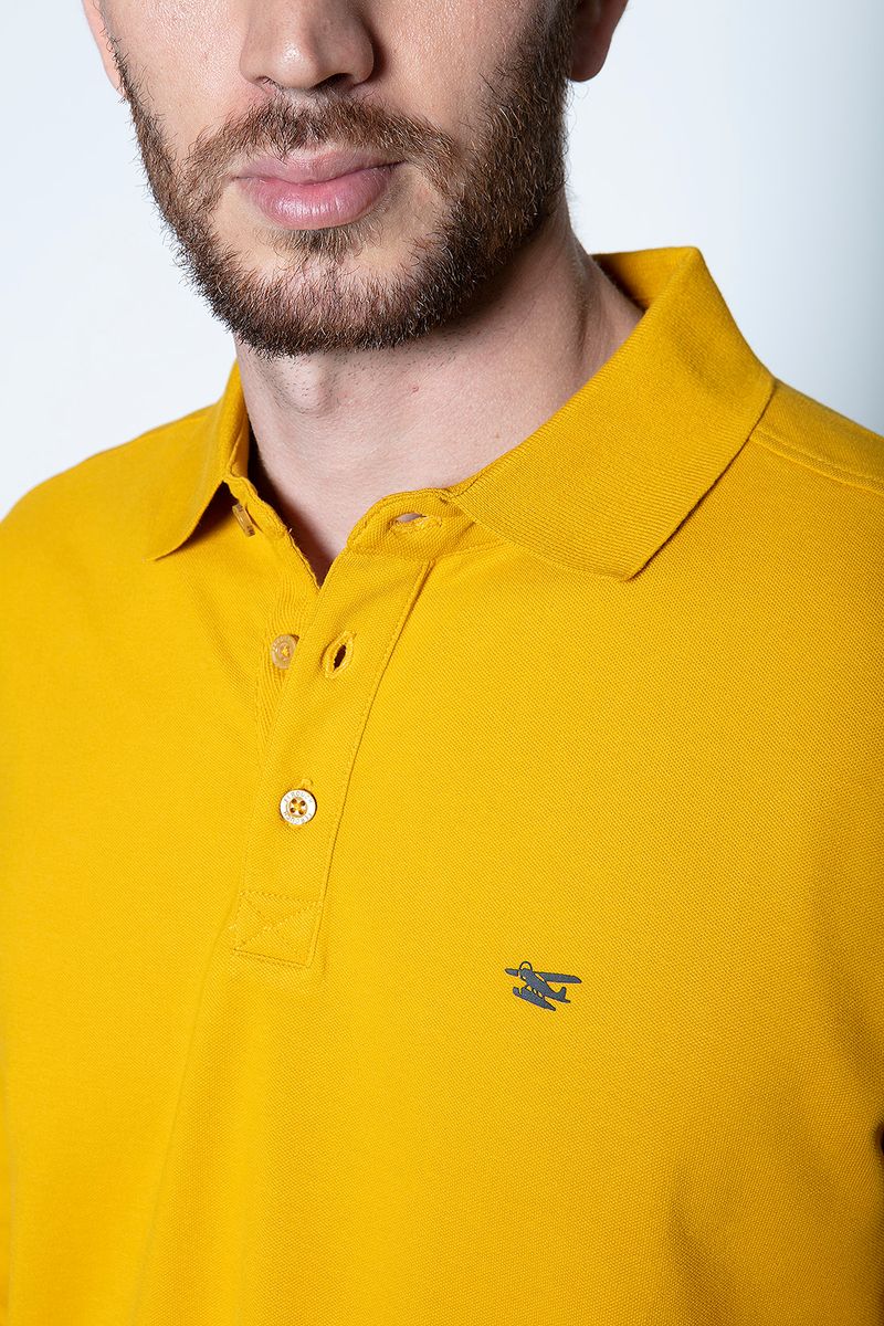 Polera Hombre Polo Mustard