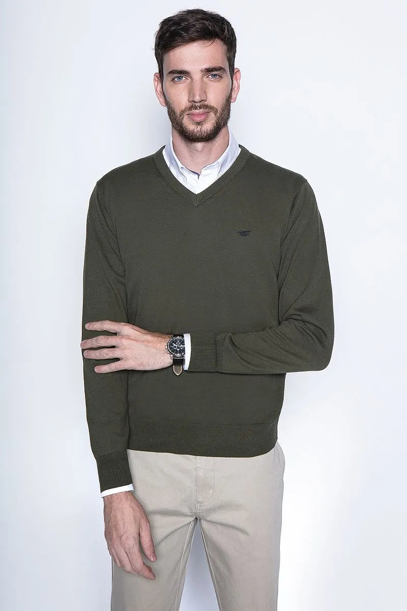 Sweater Hombre Smart Casual L/S Military