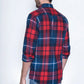 Camisa Hombre Cuadro Texas Fj Rojo