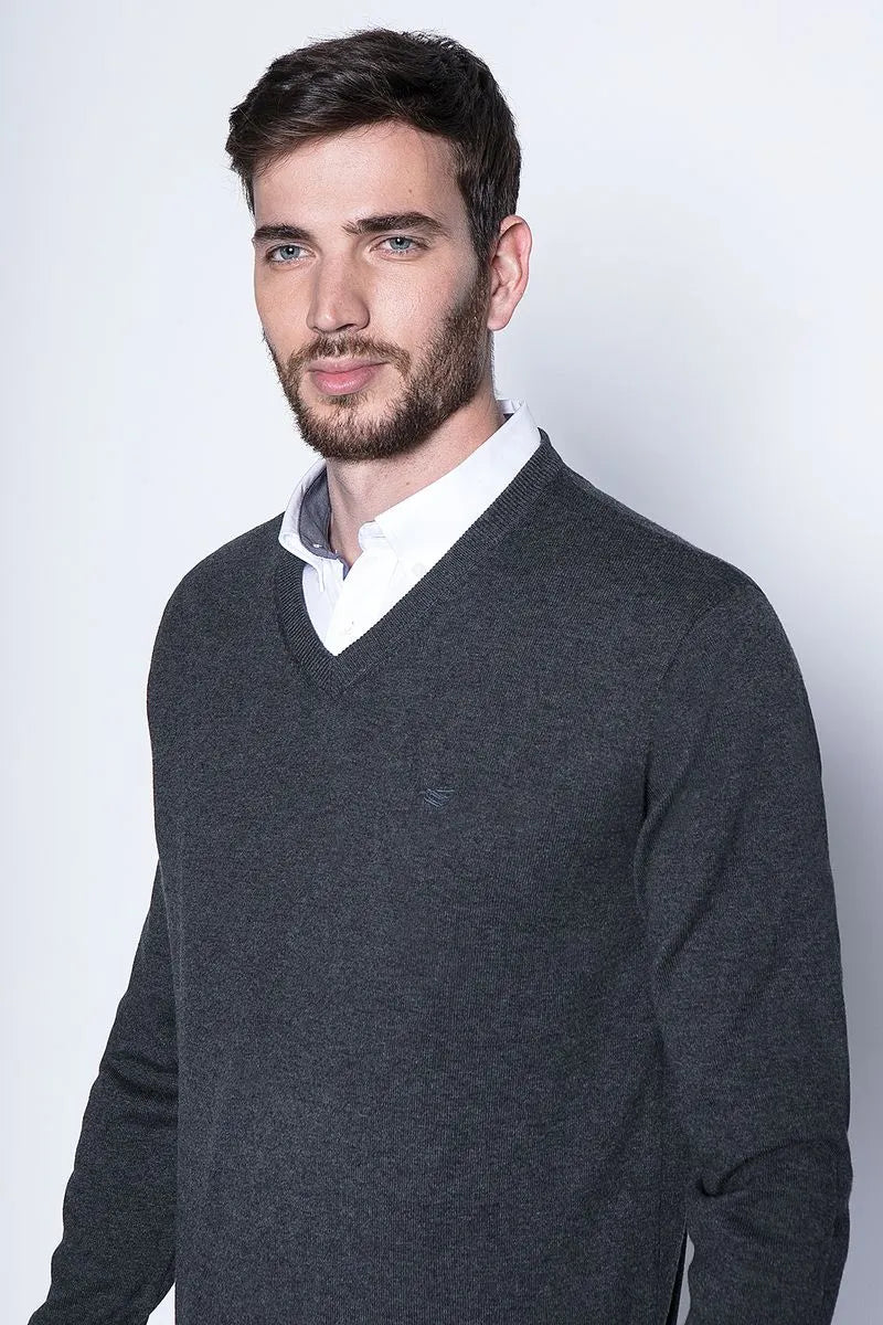 Sweater Hombre Smart Casual L/S Graphite