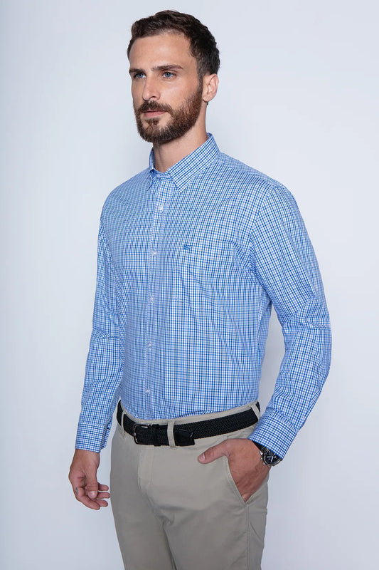 Camisa Hombre Cuadro Dublin Sm Sky