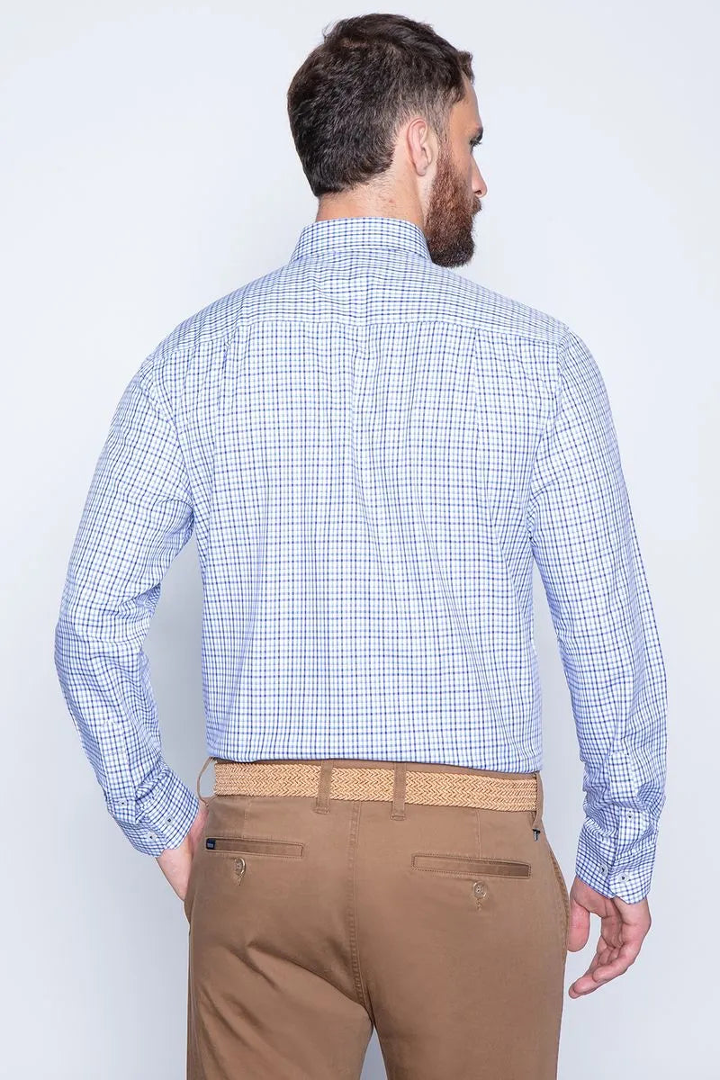 Camisa Hombre Checkered Madison Sm Navy