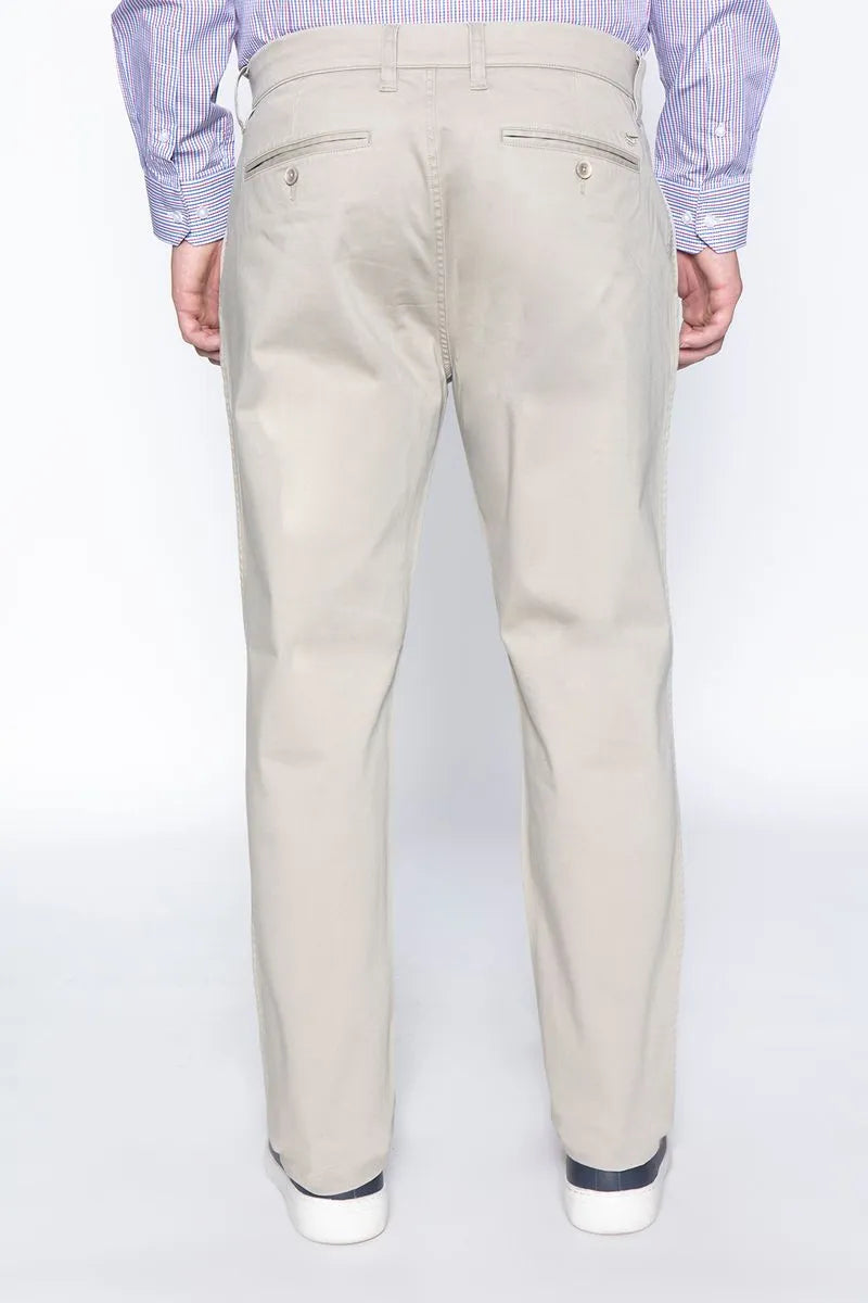 Pantalón Hombre Twill Without Pleats Almond