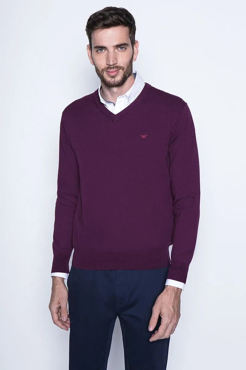 Sweater Hombre Smart Casual L/S Grape