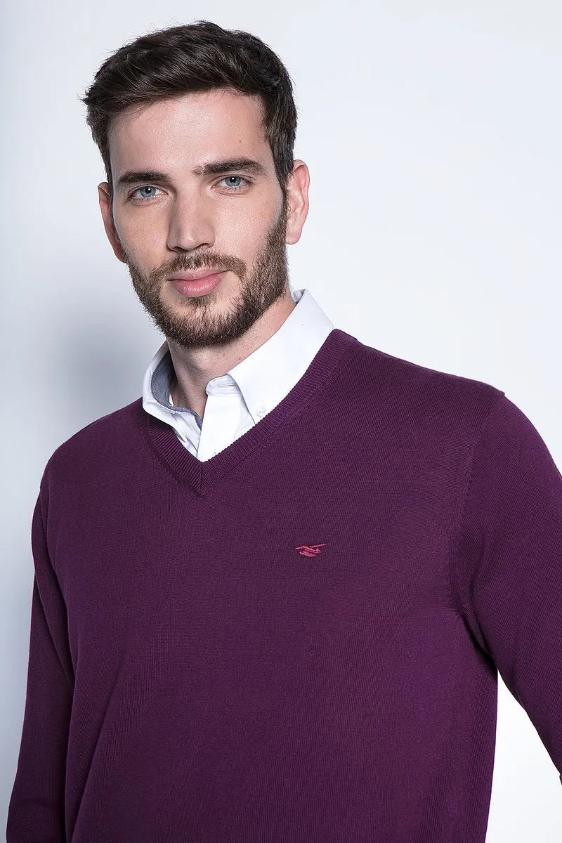 Sweater Hombre Smart Casual L/S Grape