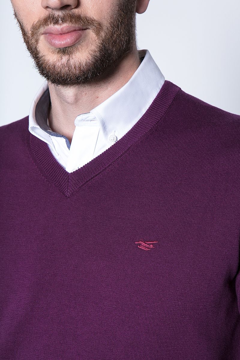 Sweater Hombre Smart Casual L/S Grape