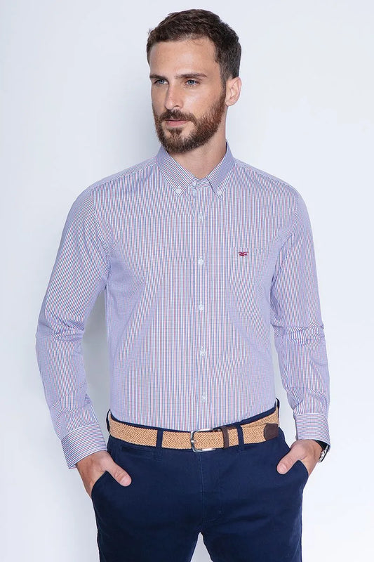 Camisa Hombre Cuadro Dakota Sm Red