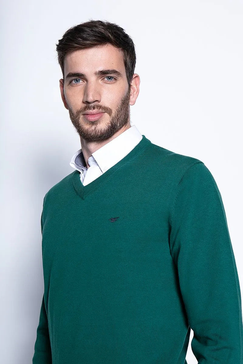 Sweater Hombre Smart Casual L/S Green