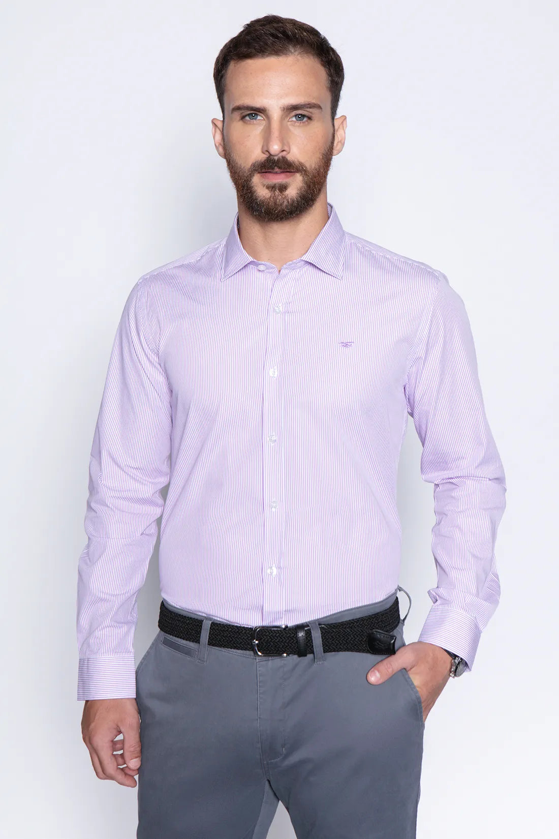 Camisa Hombre Albany Smart Casual Violeta