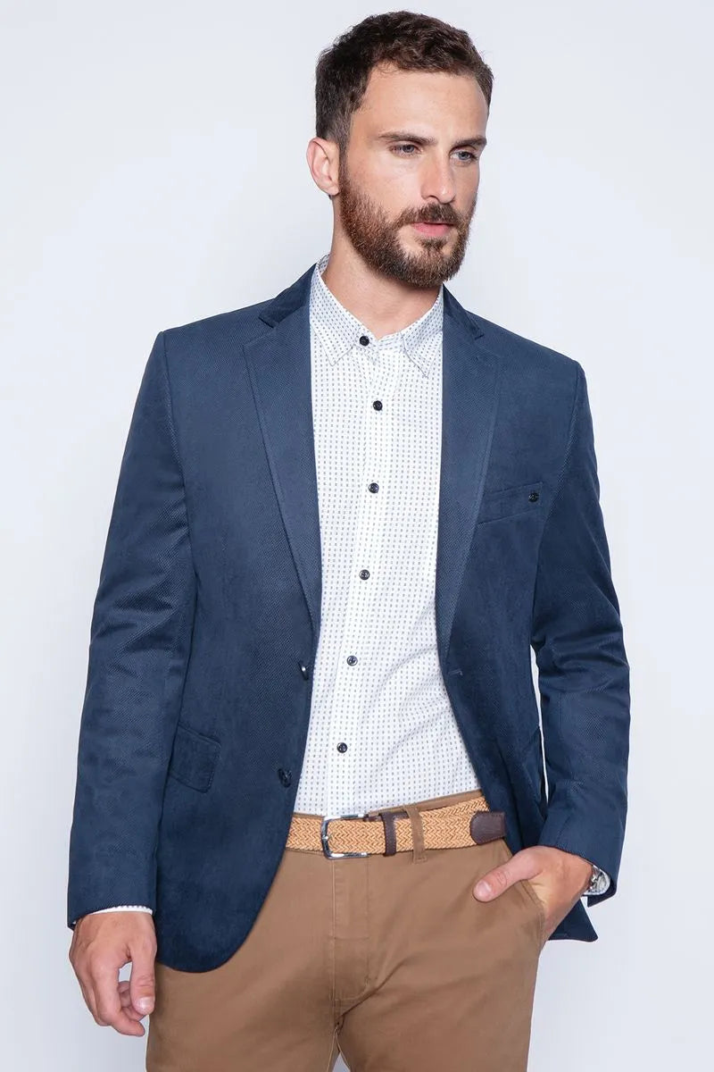 Blazer Hombre Fantasía Fontana Navy