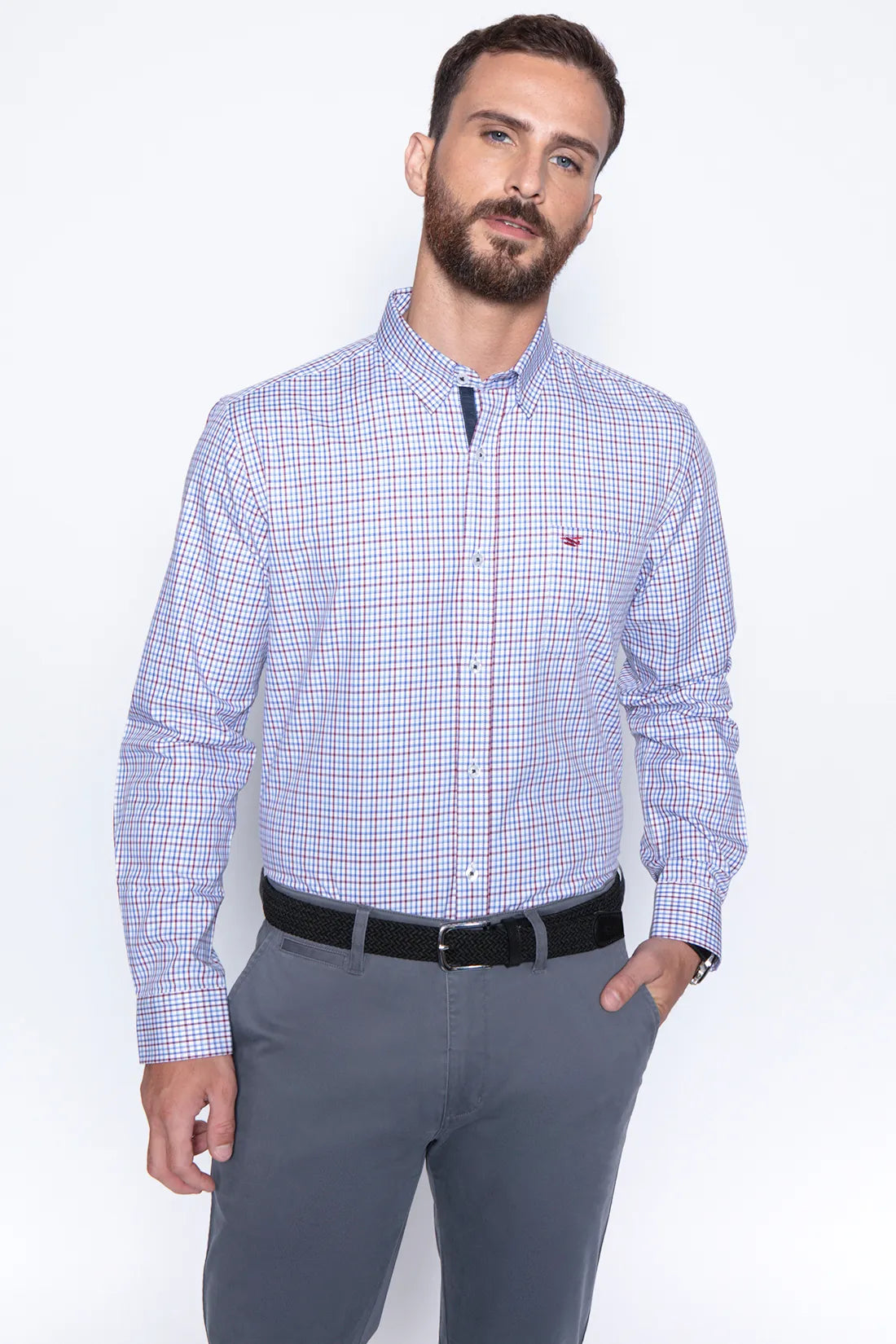 Camisa Hombre Checkered Madison Sm Red