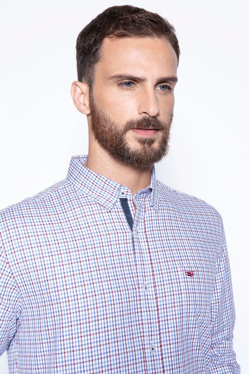 Camisa Hombre Checkered Madison Sm Red