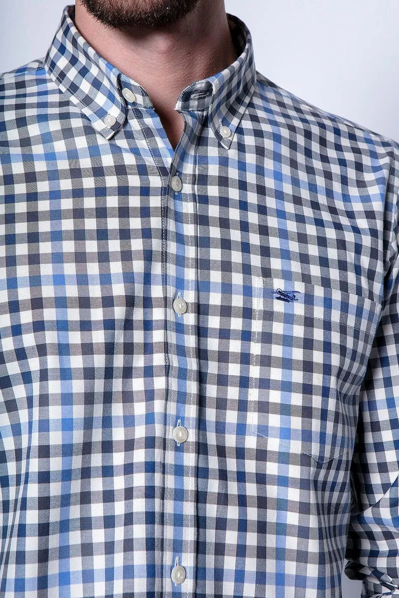 Camisa Hombre Check Virginia F Navy