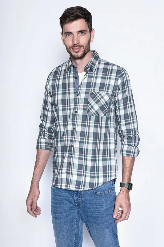 Camisa Hombre Check California Fj Green