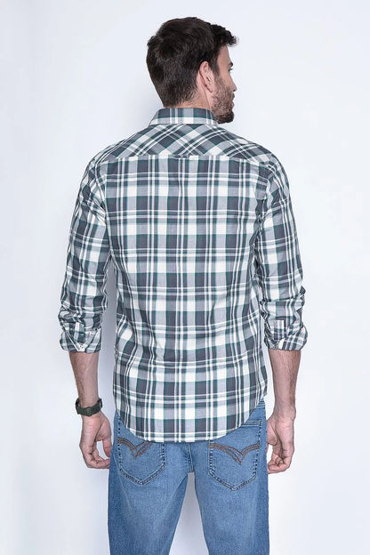 Camisa Hombre Check California Fj Green