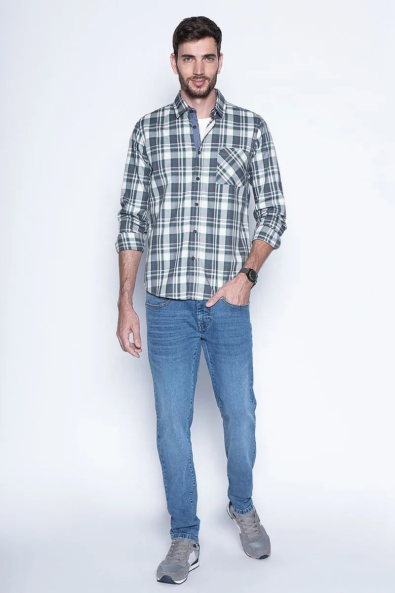 Camisa Hombre Check California Fj Green