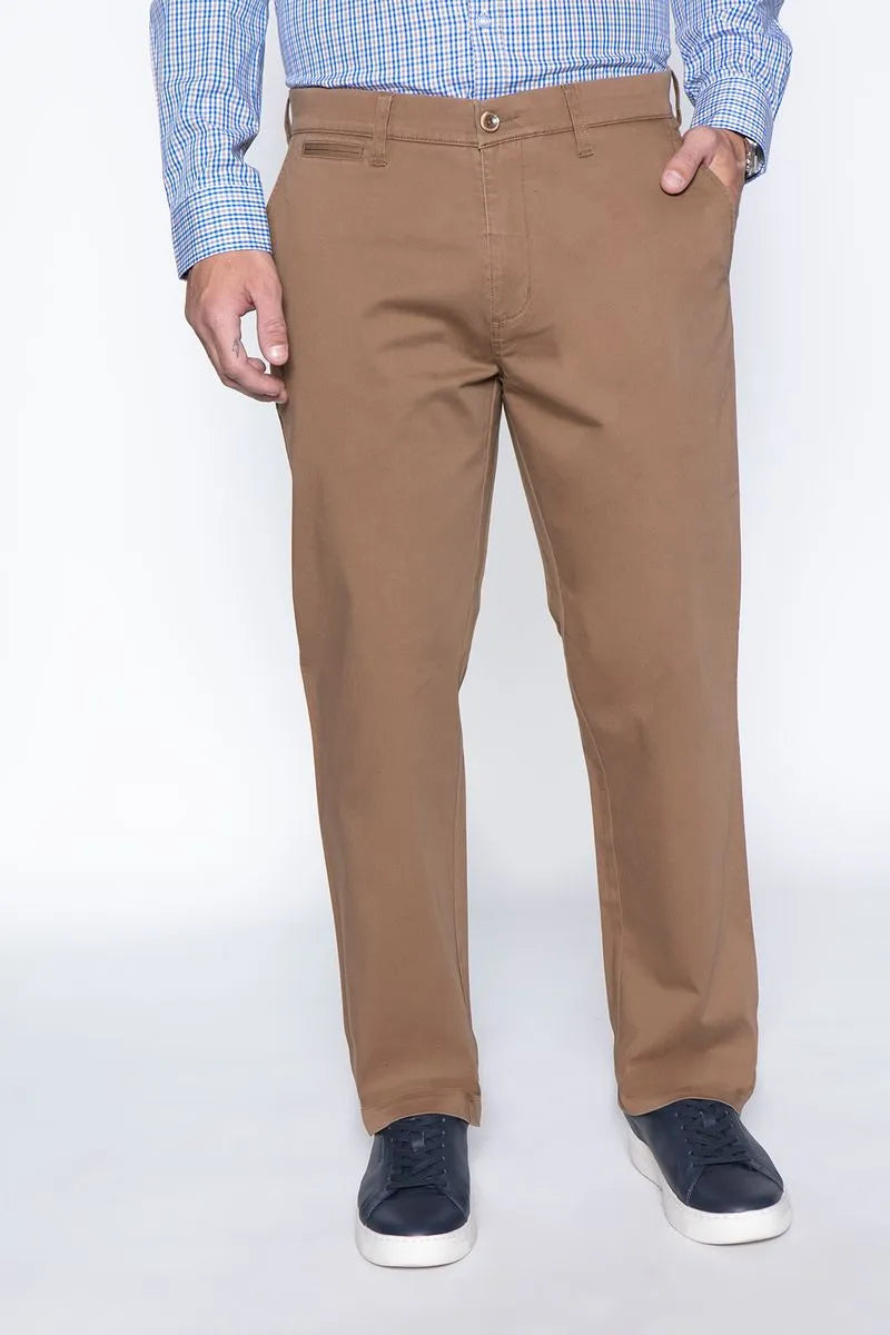 Pantalón Hombre Twill Without Pleats Camel