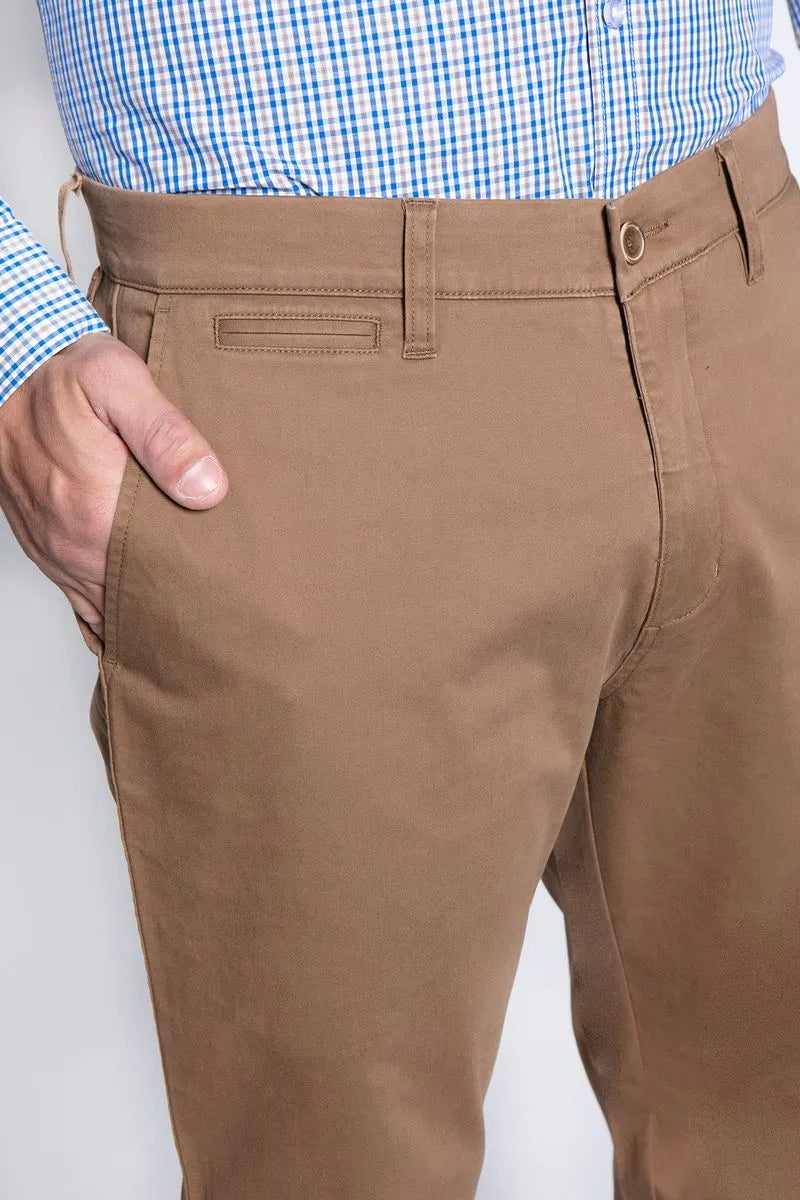 Pantalón Hombre Twill Without Pleats Camel