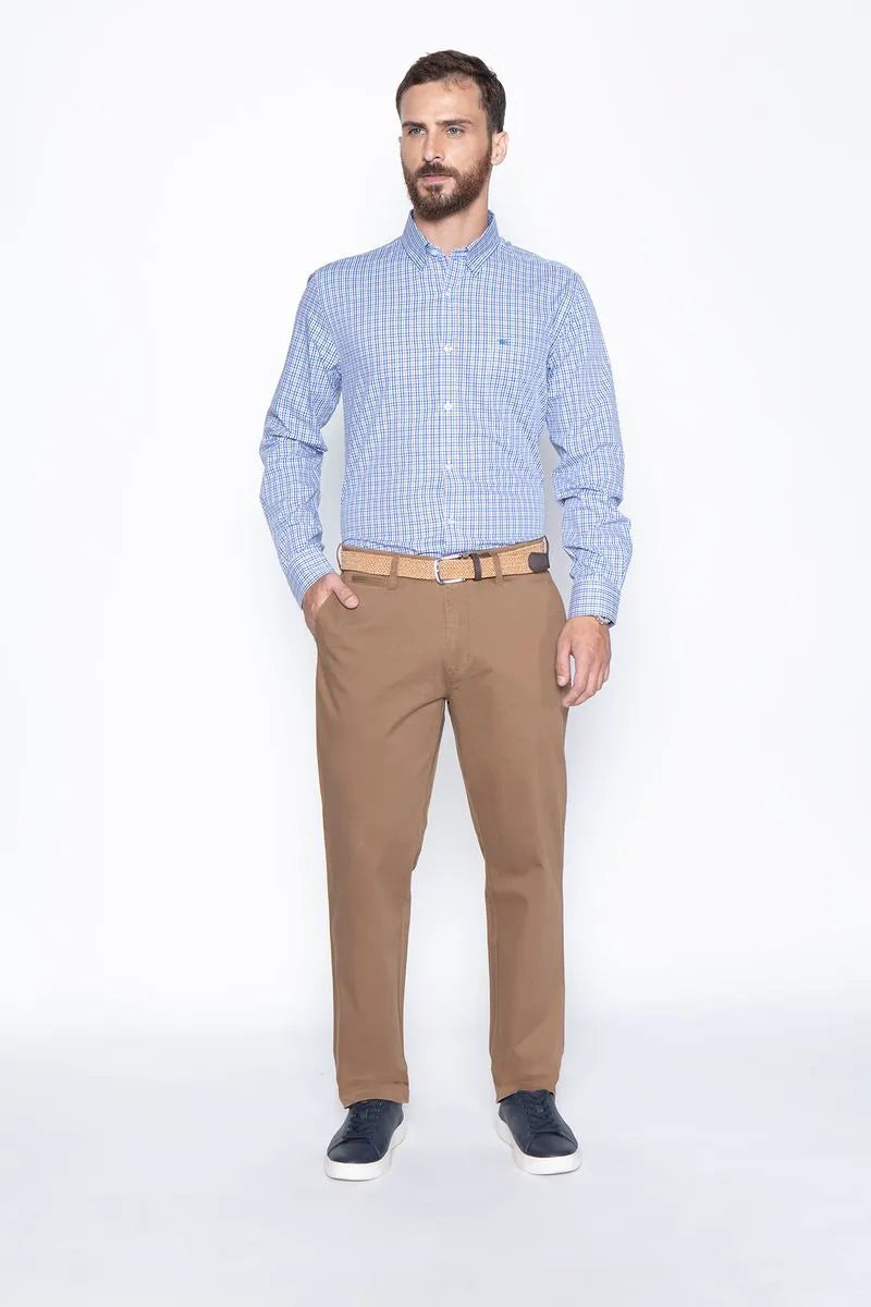 Pantalón Hombre Twill Without Pleats Camel