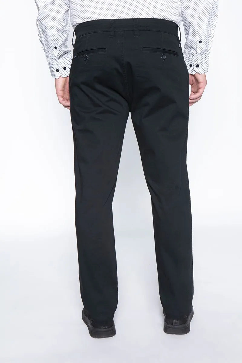 Pantalón Hombre Twill Black Slim Negro