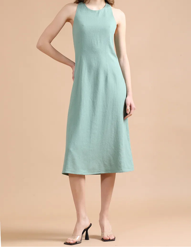 vestido-mujer-largo-con-lino-verde