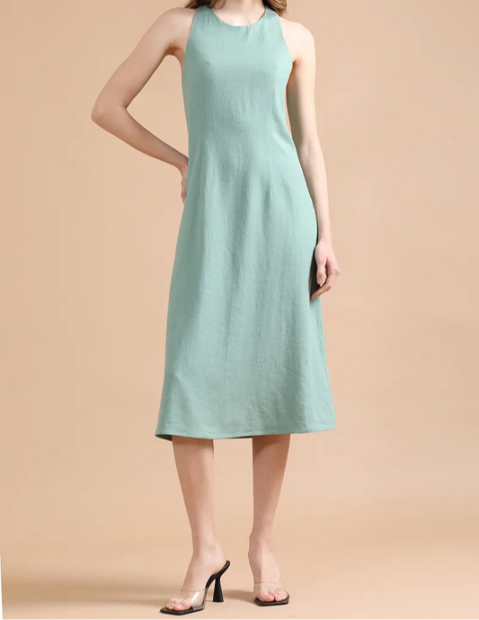 vestido-mujer-largo-con-lino-verde