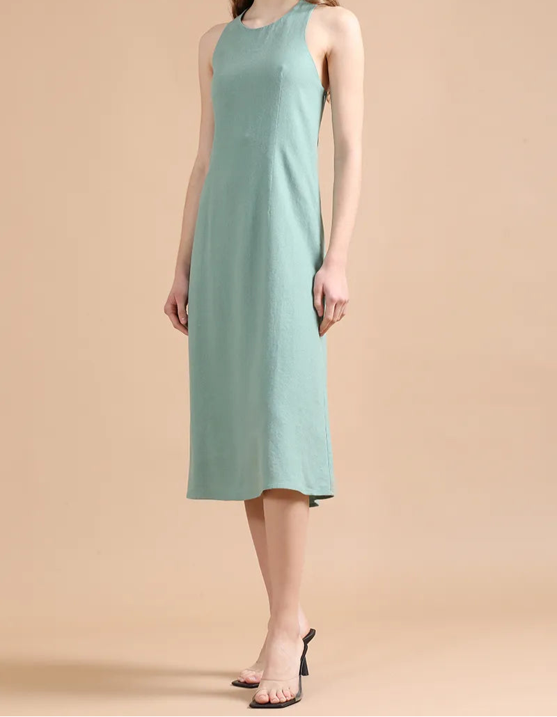 vestido-mujer-largo-con-lino-verde