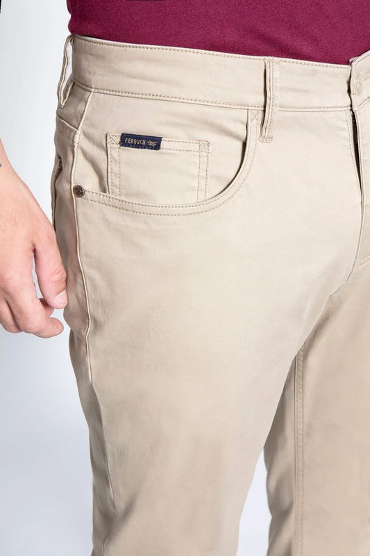 Pantalón Hombre Five Pocket Khaki