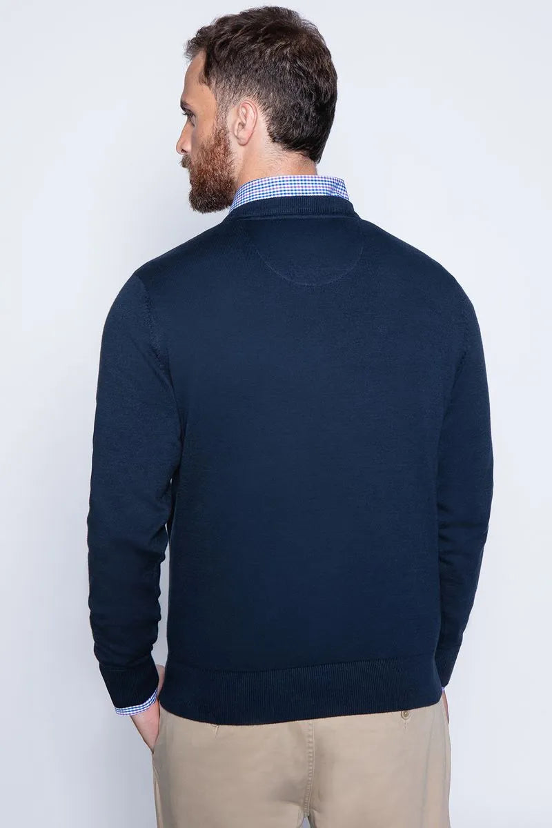 Sweater Hombre Round Neck Paris Navy