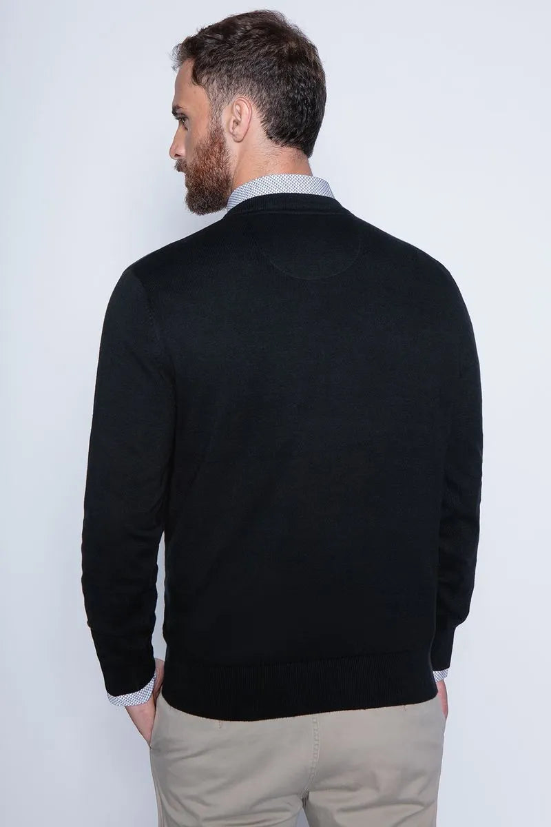 Sweater Hombre Round Neck Paris Black