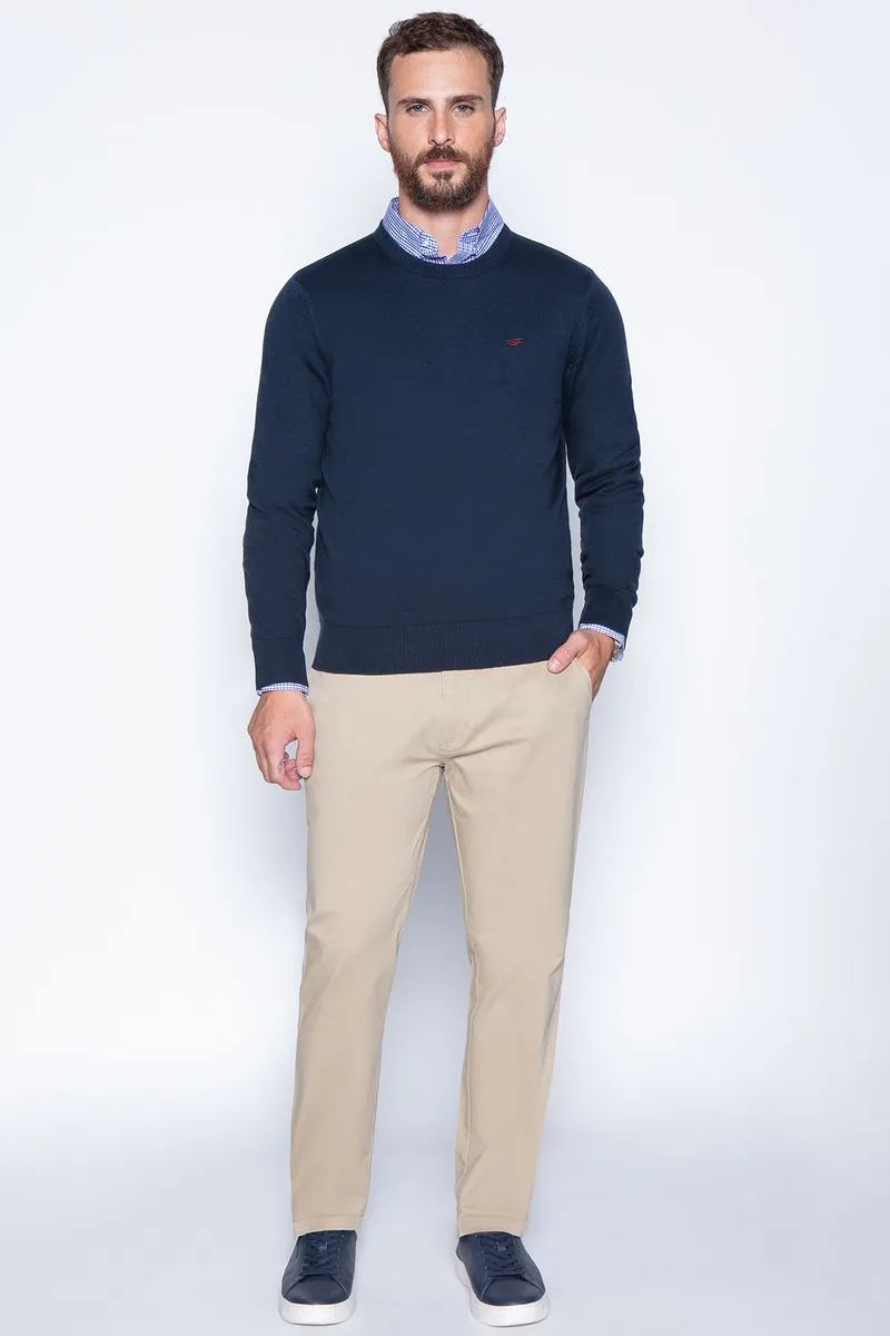 Sweater Hombre Round Neck Paris Navy