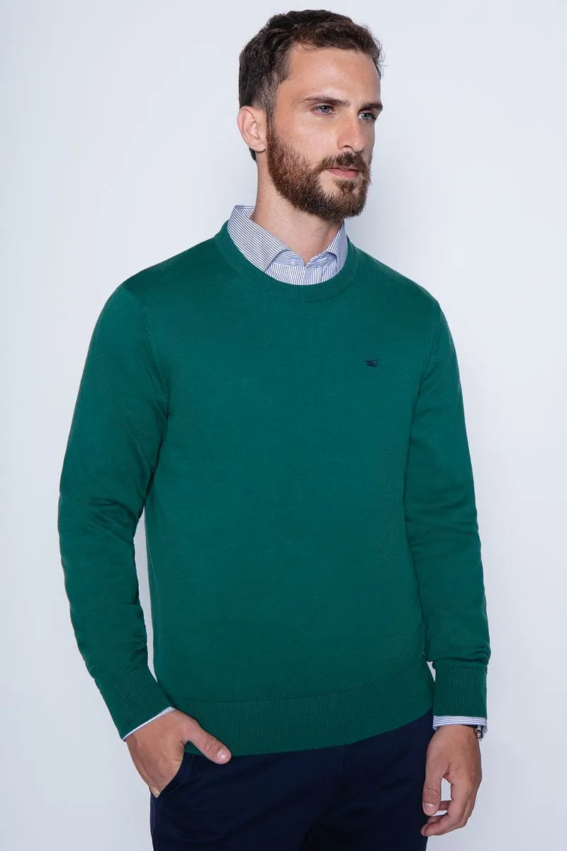 Sweater Hombre Round Neck Paris Green