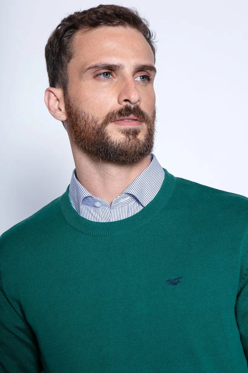 Sweater Hombre Round Neck Paris Green