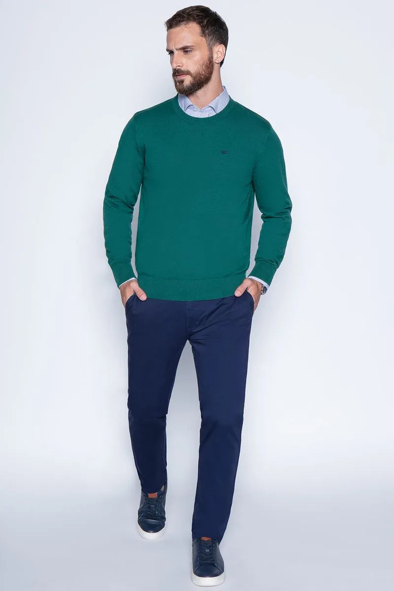 Sweater Hombre Round Neck Paris Green