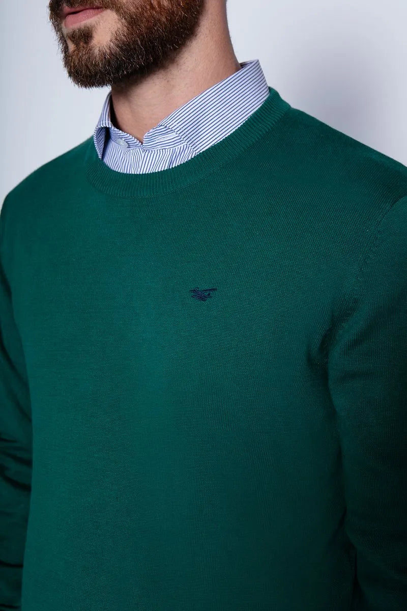 Sweater Hombre Round Neck Paris Green