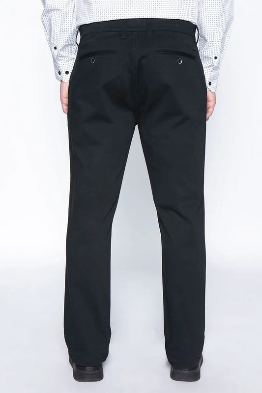 Pantalón Hombre Twill Black Without Pleats Negro