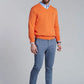 Sweater Hombre V Neck Melange F Orange