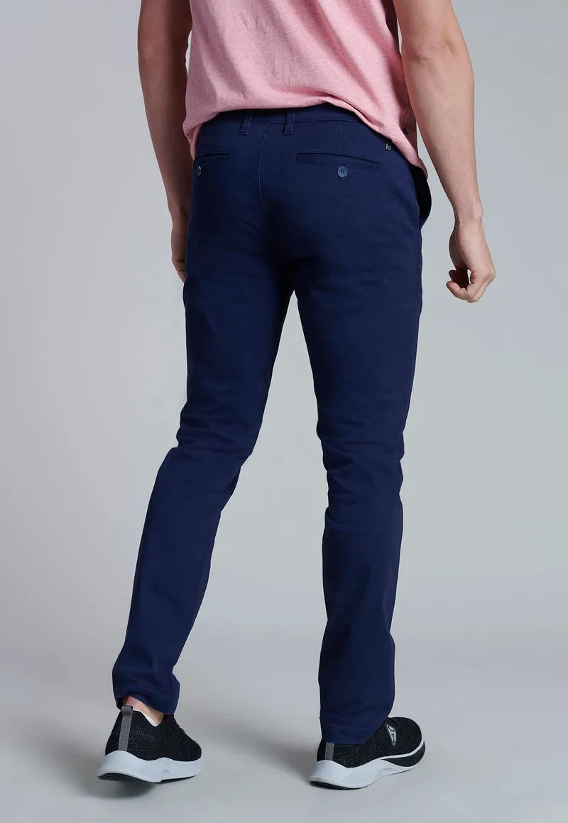 Pantalón Hombre Twill Slim Azul Oscuro