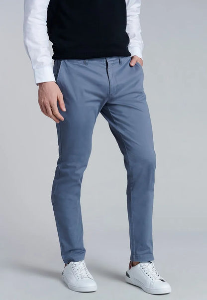 Pantalón Hombre Twill Black Slim Metálico