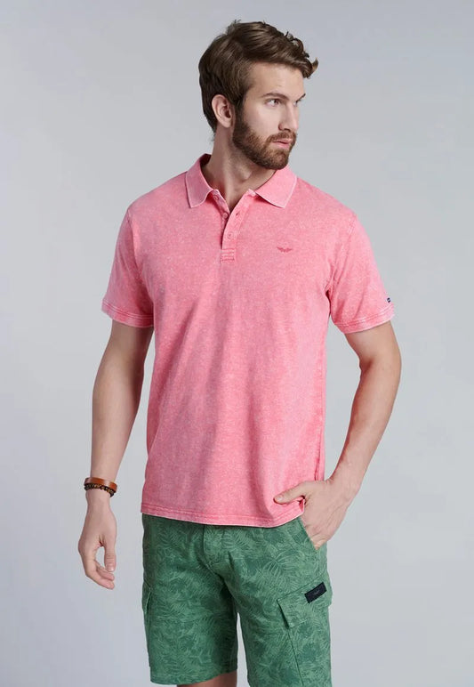 Polera hombre Polo San Diego Coral