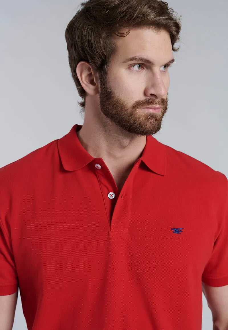 Polera Hombre Básica Pique Red