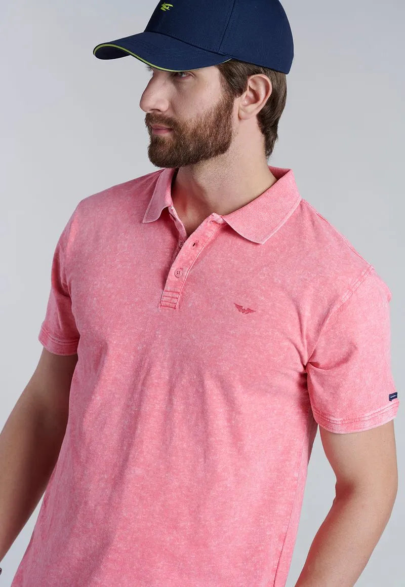 Polera hombre Polo San Diego Coral