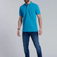 Polera Hombre Básica Pique Turquoise