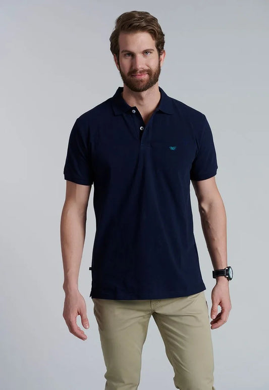 Polera Hombre Básica Pique Dk. Navy