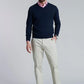 Sweater Hombre V Neck Solido F Navy