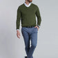 Sweater Hombre V Neck Melange F Military