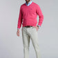 Sweater Hombre V Neck Solido Coral